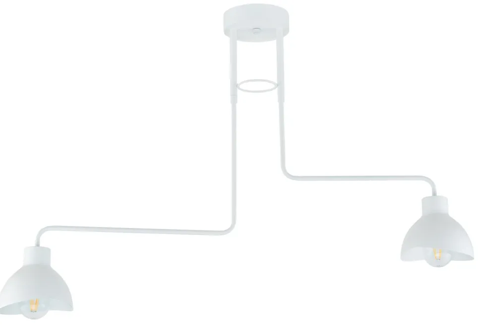 Weiße Deckenlampe Metall 2-flmg E27 bis 60W dekorativ