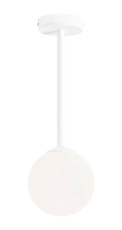 Weiße Deckenleuchte Glas Kugel E14 B:14 cm rund blendarm