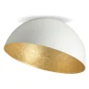 Weiße Deckenleuchte Metall Innen Gold Ø50 cm rund E27