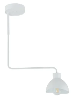 Weiße Deckenleuchte Metall E27 H:60 cm auffällig