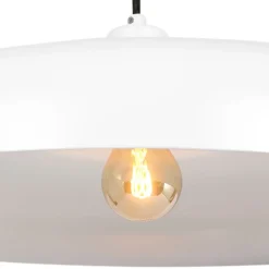 Weiße Hängelampe Metall Ø50 cm rund E27 Modernes Design