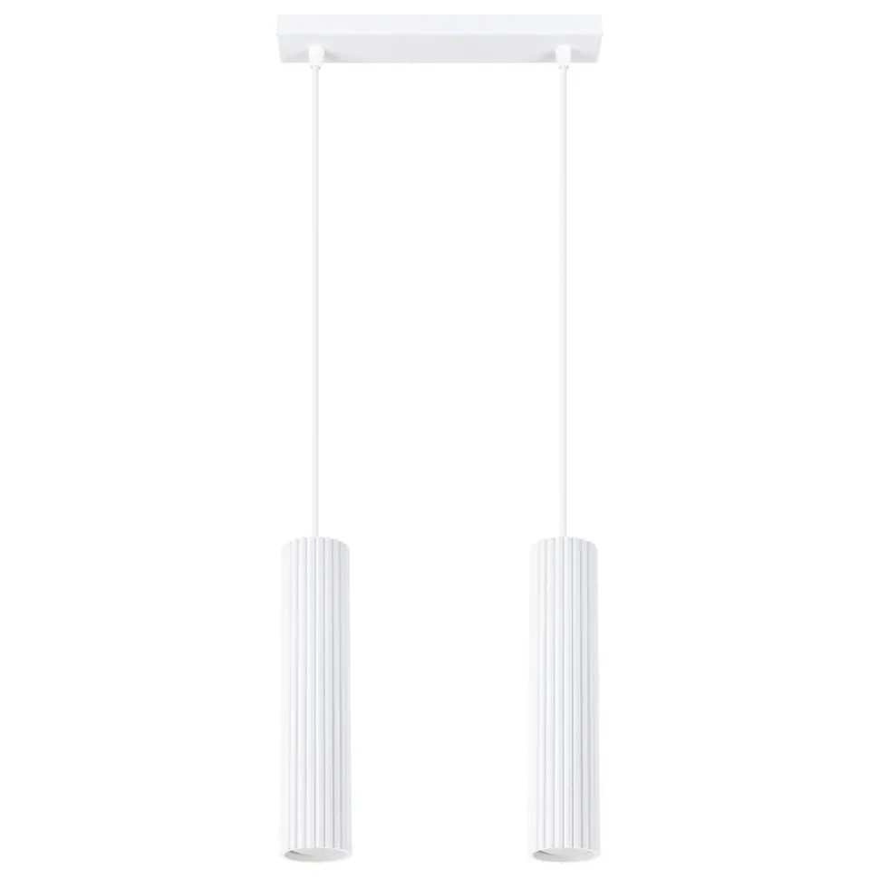 Weiße Hängeleuchte Modern aus Aluminium B: 30 cm 2x GU10 BERTA