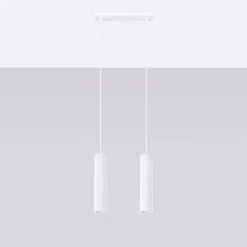 Weiße Hängeleuchte Modern aus Aluminium B: 30 cm 2x GU10 BERTA