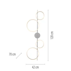 Weiße LED Deckenlampe Metall 120 cm länglich 3000 K