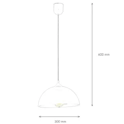Weiße Pendelleuchte Esstisch Glas Wohnzimmer
