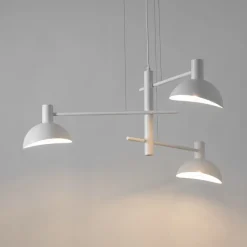 Weiße Pendelleuchte Metall 3-flammig B:75 cm E14 Modern