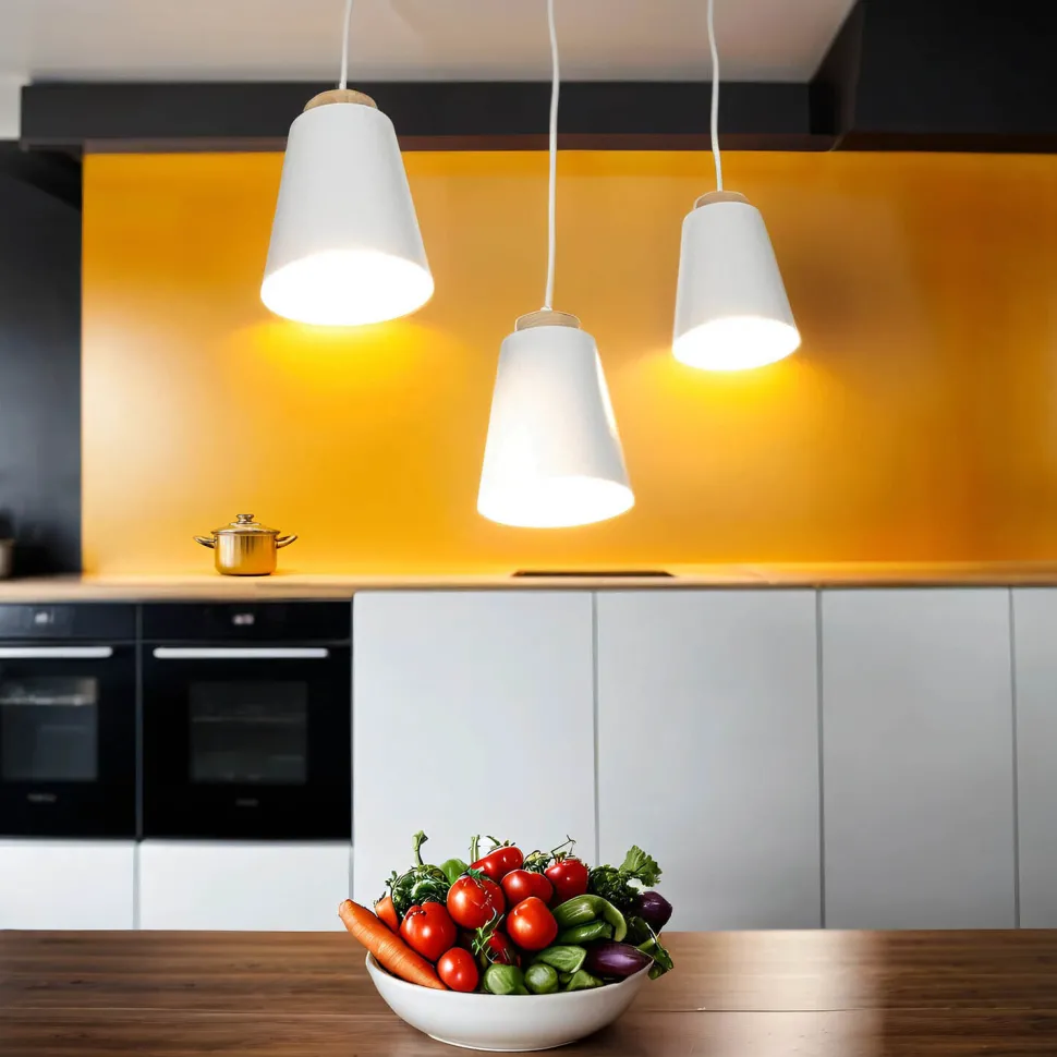 Weiße Pendelleuchte Nordic Design ROGER