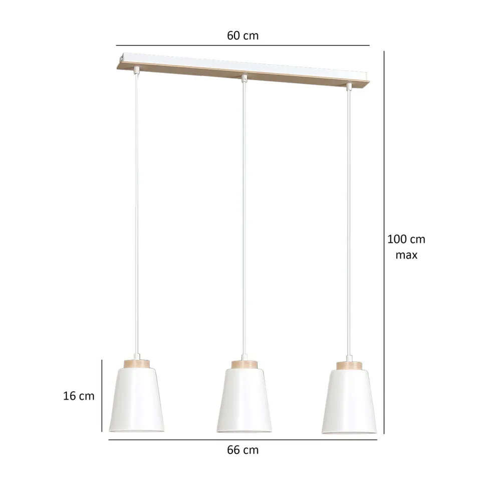 Weiße Pendelleuchte Nordic Design ROGER