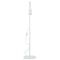 Weiße Stehleuchte Metall 153 cm flexibel
