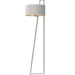 Weiße Stehleuchte Metall 150 cm niedrig E27 Modern