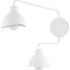 Weiße Wandlampe Metall Lesen E27 H:44 cm stylisch