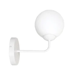Weiße Wandlampe Modern Glas Kugel E14 SENARA Wohnzimmer