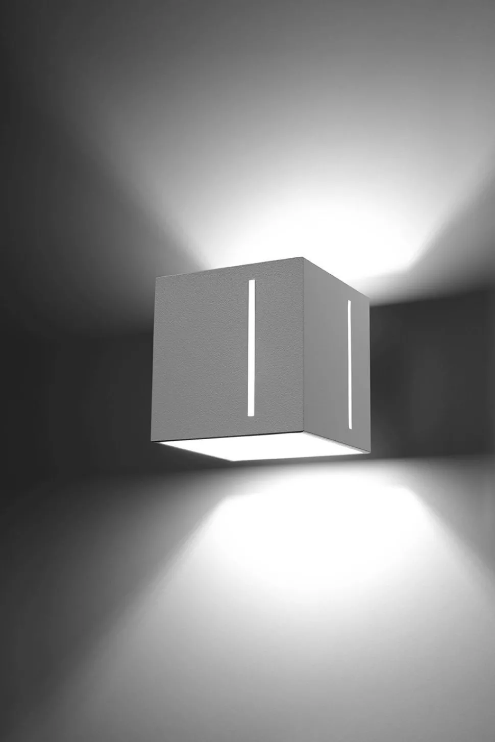 Weiße Wandleuchte Aluminium Up Down Würfel Modern