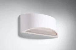 Weiße Wandleuchte Keramik 31,5 cm Up Down bemalbar G9