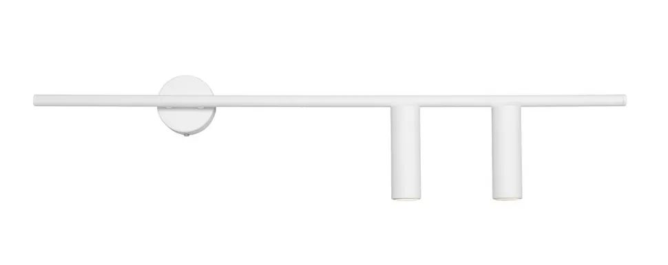 Weiße Wandleuchte Metall Zylinder GU10 T:5 cm 2-flammig