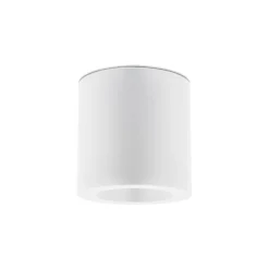 Weißer Aufbauspot Aluminium akzentuiert IP44 Ø8,5 cm