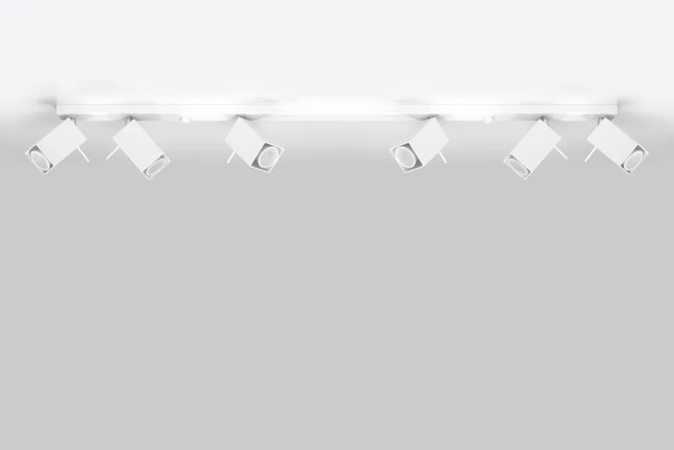 Weißer Deckenstrahler FALERIA 120 cm lang 6x GU10