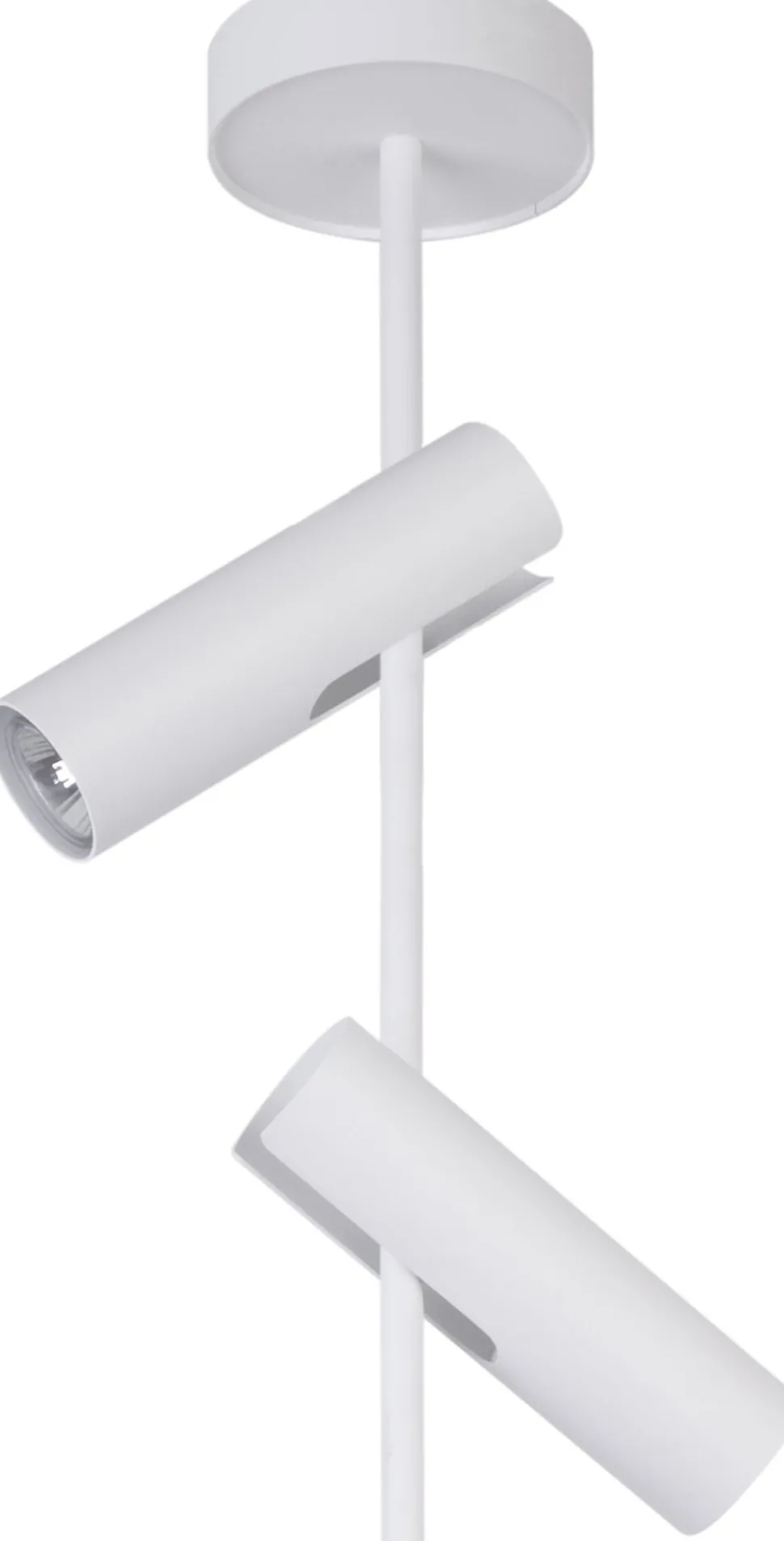 Weißer Deckenstrahler Metall GU10 H:55 cm beweglich