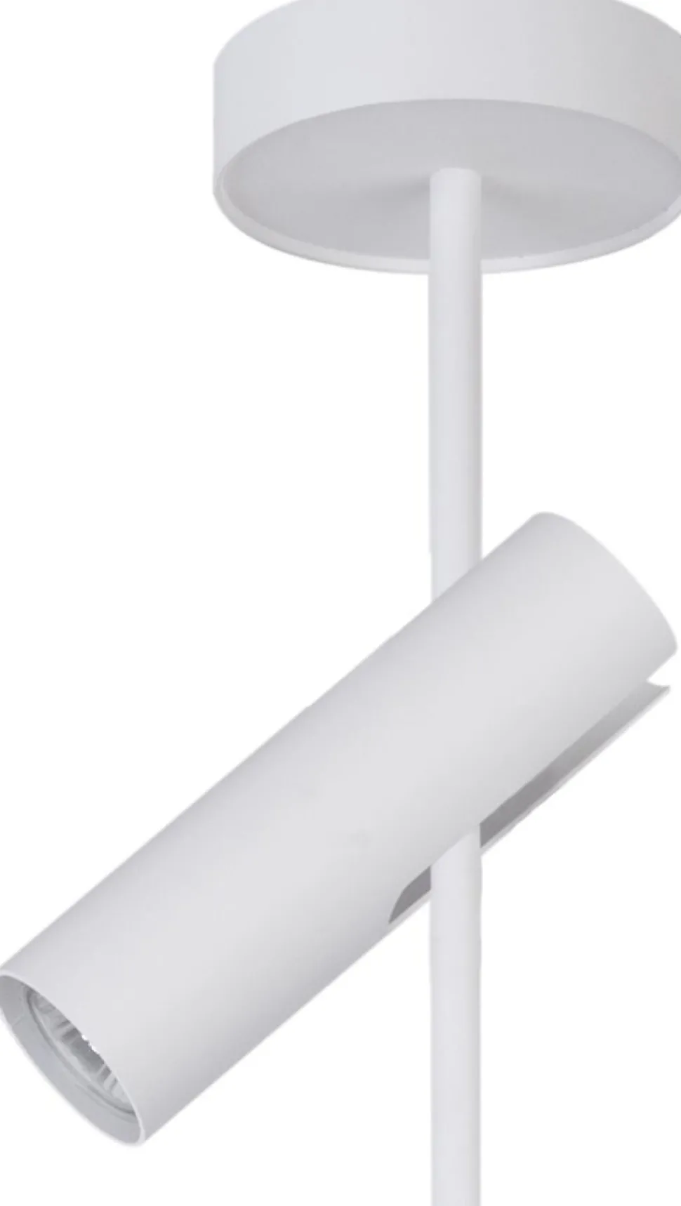 Weißer Deckenstrahler Metall GU10 H:55 cm beweglich