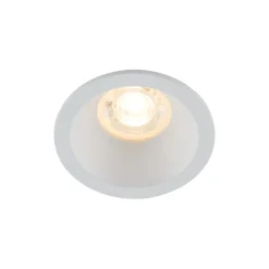 Weißer Einbaustrahler IP65 Metall Glas Ø8,5 cm rund