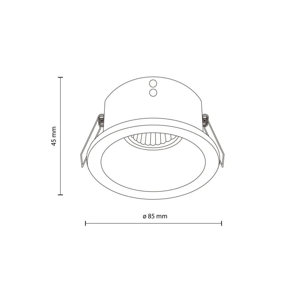 Weißer Einbaustrahler IP65 Metall Glas Ø8,5 cm rund