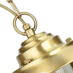 Wetterfeste Hängelampe SANTORIN Messing rund IP54