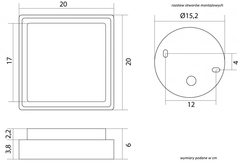 Wetterfeste LED Wandleuchte Aluminium IP65 18 W B:20 cm
