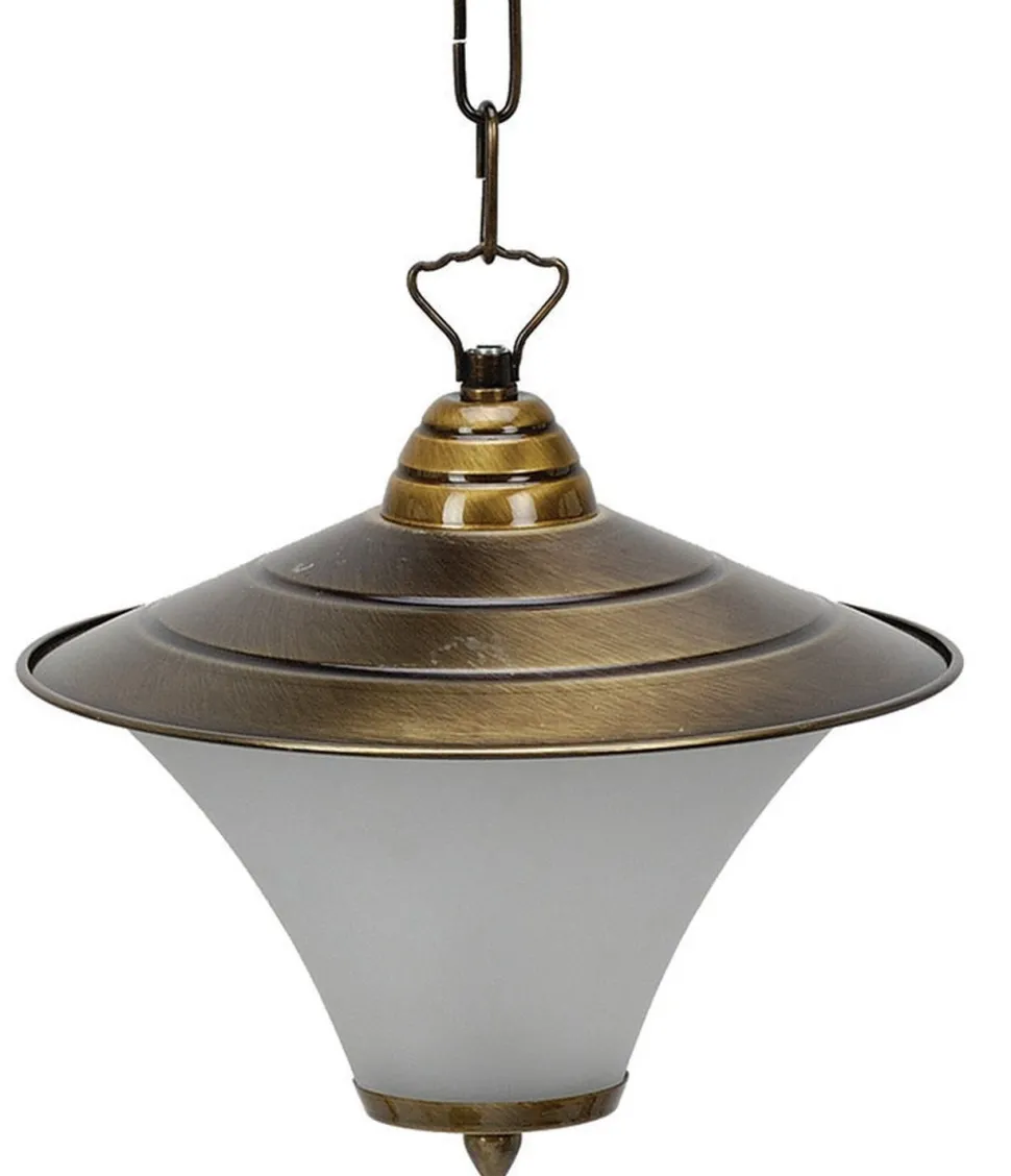 Wetterfeste Pendelleuchte Messing Glas Rustikal