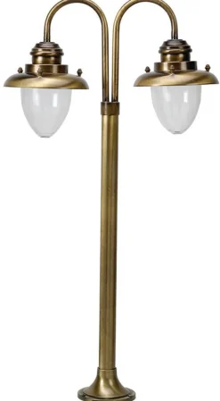 Wetterfeste Stehlampe MARIOS Messing Maritim H:85cm