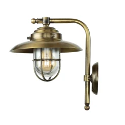 Wetterfeste Wandlampe KAVALA Messing Maritim außen