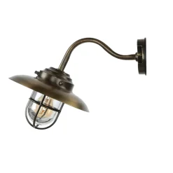 Wetterfeste Wandlampe KAVALA Messing antik rostfrei