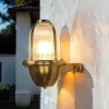 Wetterfeste Wandlampe Messing Maritim IP64 außen