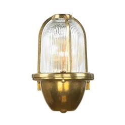 Wetterfeste Wandlampe Messing Maritim IP64 außen