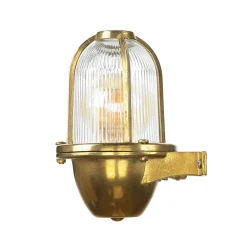 Wetterfeste Wandlampe Messing Maritim IP64 außen
