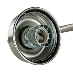 Wetterfeste Wandlampe VERIA Nickel Weiß aus Messing