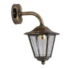 Wetterfeste Wandleuchte LEROS Messing antik Rustikal
