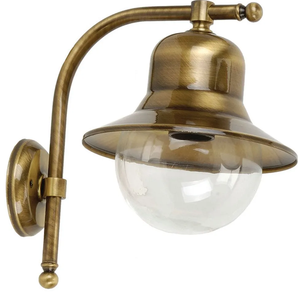 Wetterfeste Wandleuchte SAMOS Messing Maritim außen