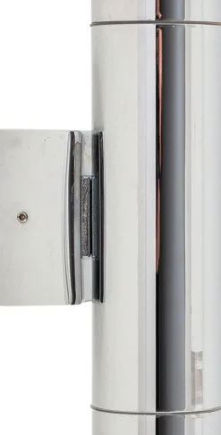 Wetterfeste Wandleuchte SERRES Chrom IP54 Up Down