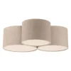Wohnliche Deckenlampe Beige E27 L:70 cm 3-flmg blendarm