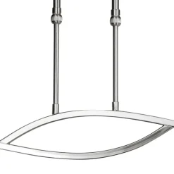 Wohnliche Deckenlampe Metall Glas in Stahl Weiß 82 cm