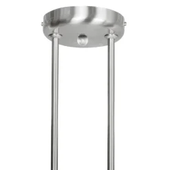 Wohnliche Deckenlampe Metall Glas in Stahl Weiß 82 cm