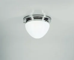 Wohnliche Deckenleuchte in Chrom Messing Glas Ø20 cm