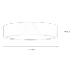Wohnliche LED Deckenleuchte ARBARO in Eiche rund