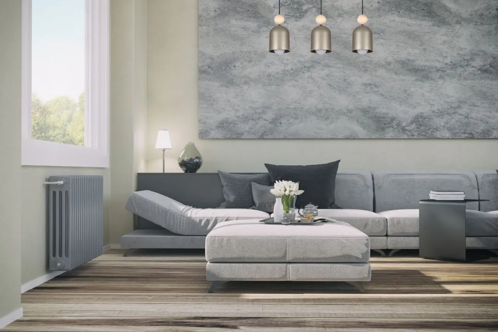 Wohnliche Pendelleuchte Champagner Metall Holz 3-flmg