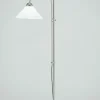Wohnliche Stehlampe Messing Glas E27 160 cm in Nickel