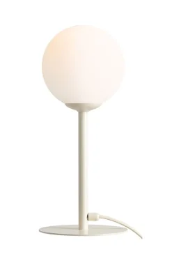 Wohnliche Tischlampe Creme Glas wohnlich H:35 cm klein