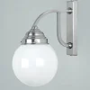Wohnliche Wandlampe Messing in Nickel Glas E27 blendarm