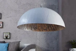 Wohnraumlampe rund Silber Modern Design Ø50cm
