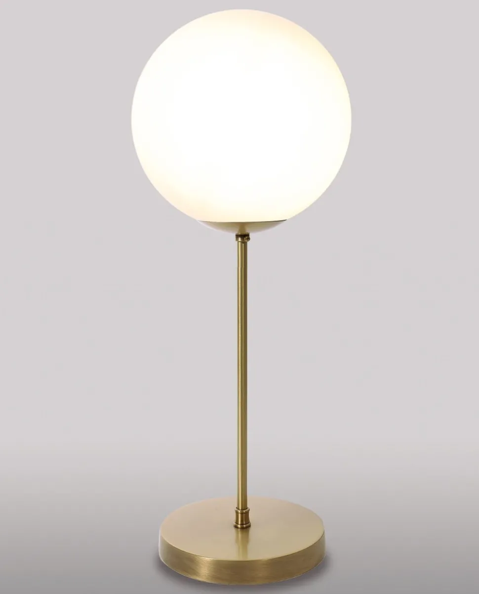 Wohnzimmer Tischlampe Bronze hell Vintage Echt-Messing