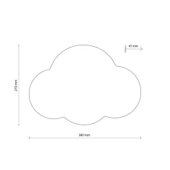 Wolkenlampe Kinder Beige B: 38 cm 2x G9 flach Metall